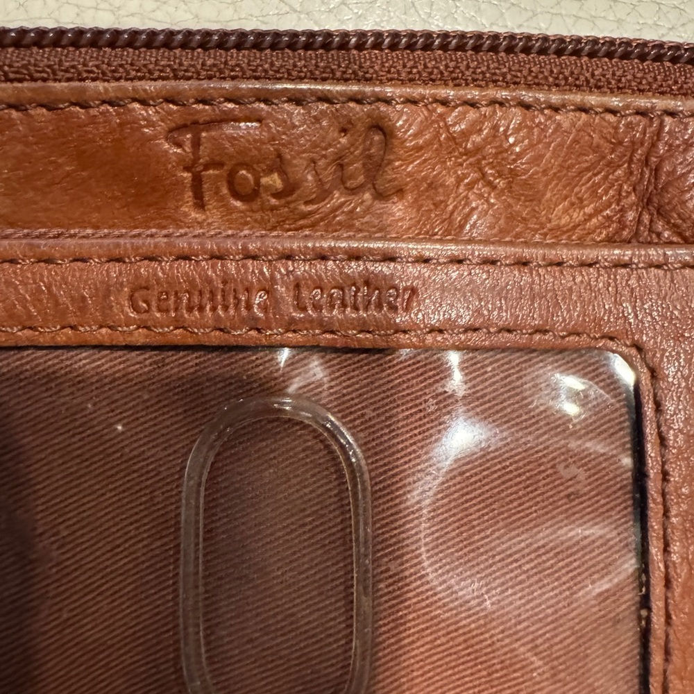 Fossil brown leather studded wallet - Picture 3 of 3